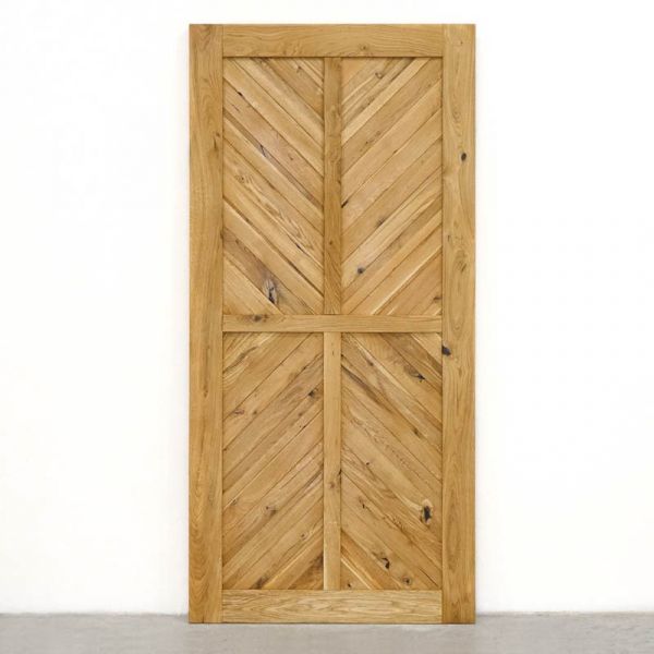 Drzwi przesuwne drewniane dębowe SZEWRON LINE - WYPRZEDAŻ
