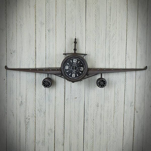 Zegar ścienny w kształcie samolotu Aviator