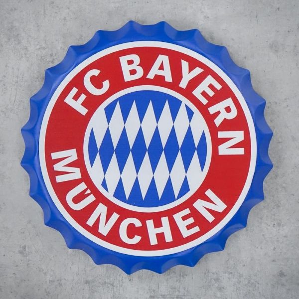 Kapsel dekoracyjny metalowy ścienny FC BAYERN MUNCHEN