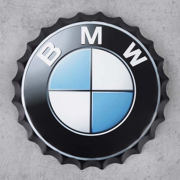 Kapsel dekoracyjny metalowy ścienny BMW