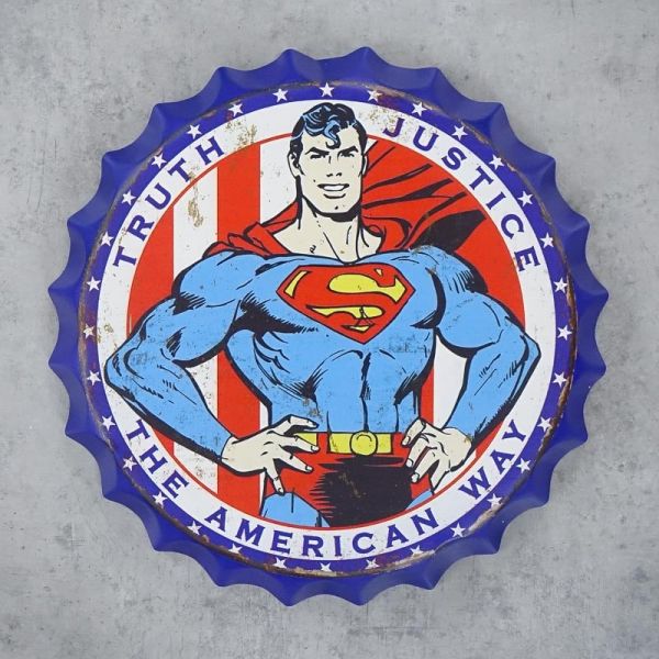 Kapsel dekoracyjny metalowy ścienny SUPERMAN