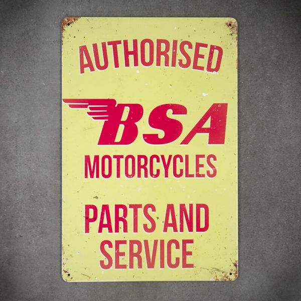 Tabliczka dekoracyjna metalowa BSA MOTORCYCLES