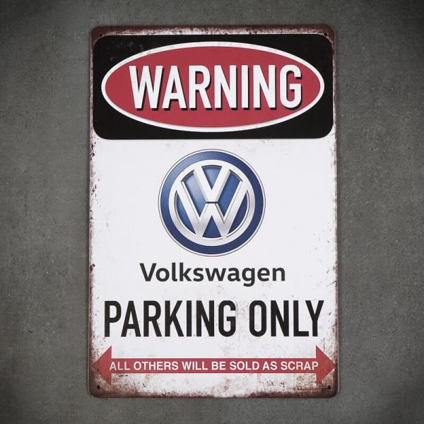 Tabliczka dekoracyjna metalowa PARKING VW