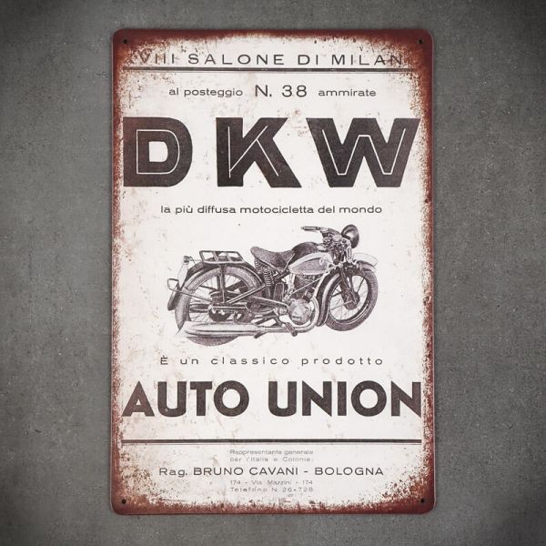 Tabliczka dekoracyjna metalowa DKW AUTO UNION