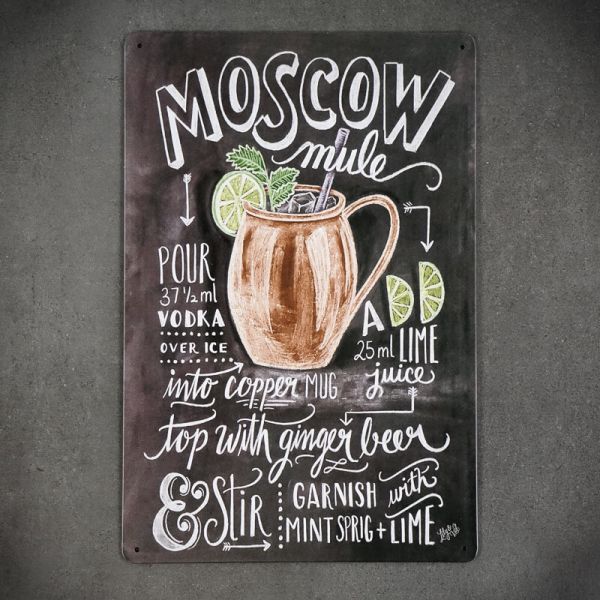 Tabliczka dekoracyjna metalowa MOSCOW MULE