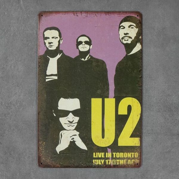 Tabliczka dekoracyjna metalowa U2 TORONTO