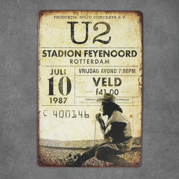 Tabliczka dekoracyjna metalowa U2 VELD