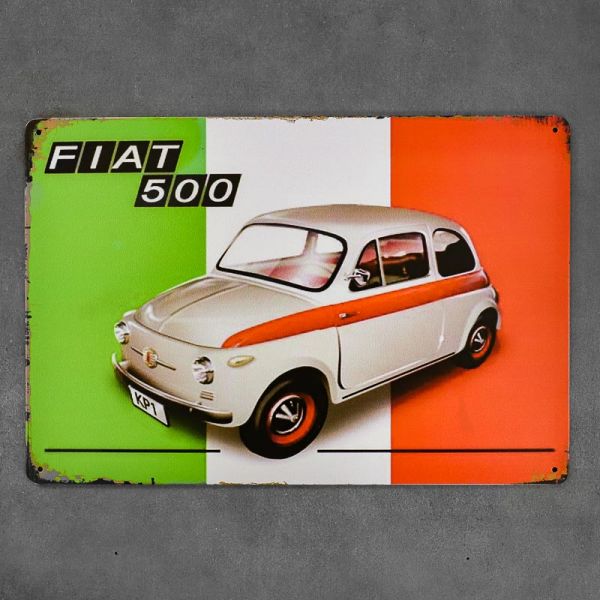 Tabliczka dekoracyjna metalowa FIAT 500
