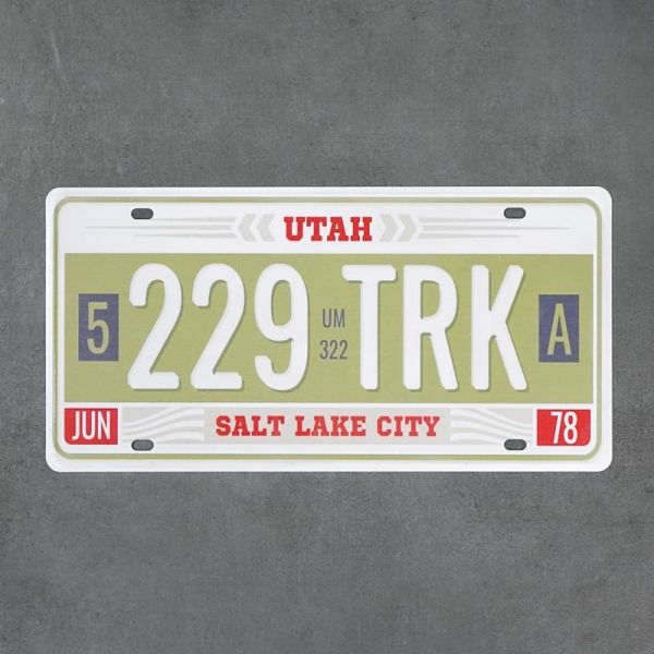 Tablica rejestracyjna z USA metalowa UTAH