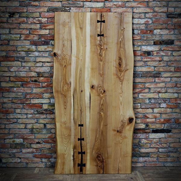 Drzwi przesuwne drewniane jesionowe ONE BOARD na wymiar