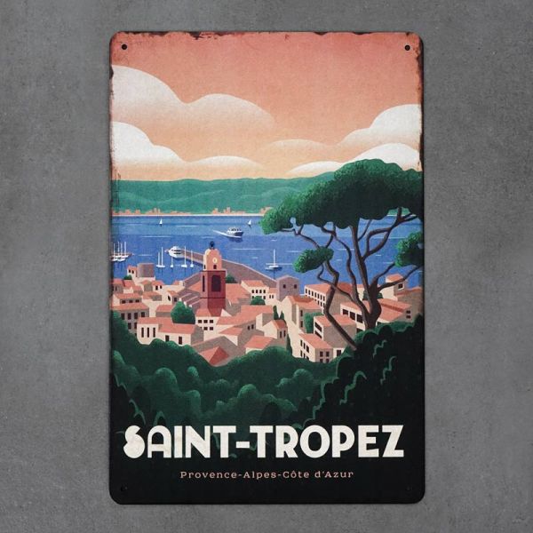 Tabliczka dekoracyjna metalowa SAINT-TROPEZ