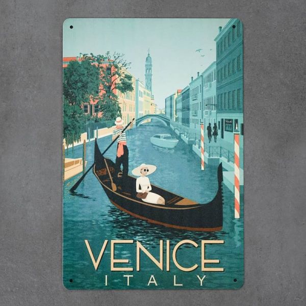 Tabliczka dekoracyjna metalowa VENICE