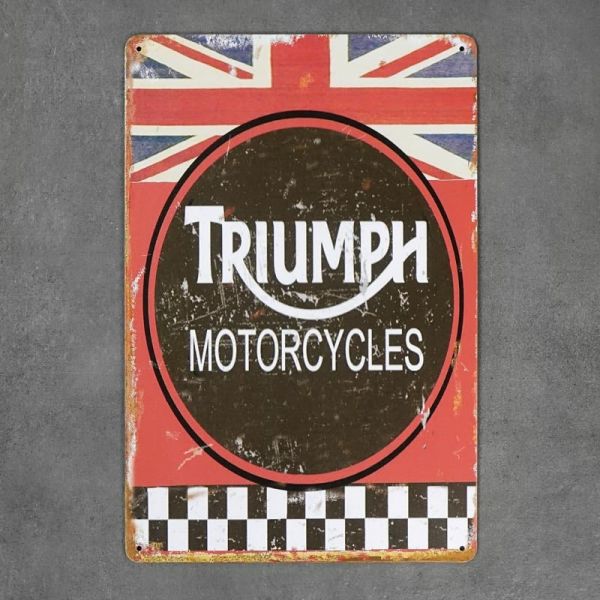 Tabliczka dekoracyjna metalowa TRIUMPH MOTORCYCLES 2