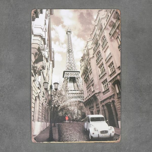 Tabliczka dekoracyjna metalowa EIFFEL TOWER PARIS