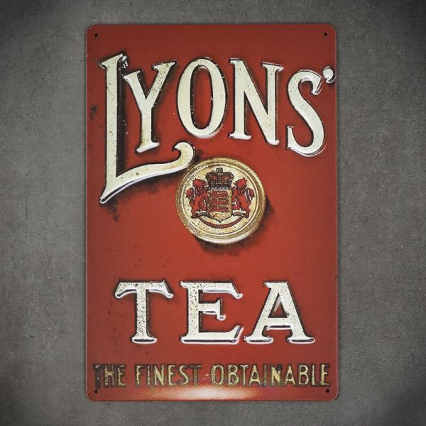 Tabliczka dekoracyjna metalowa LYONS' TEA