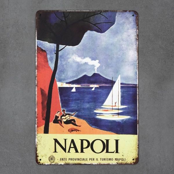 Tabliczka dekoracyjna metalowa NAPOLI