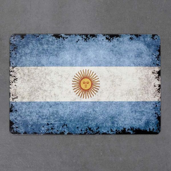 Tabliczka dekoracyjna metalowa FLAGA ARGENTYNY
