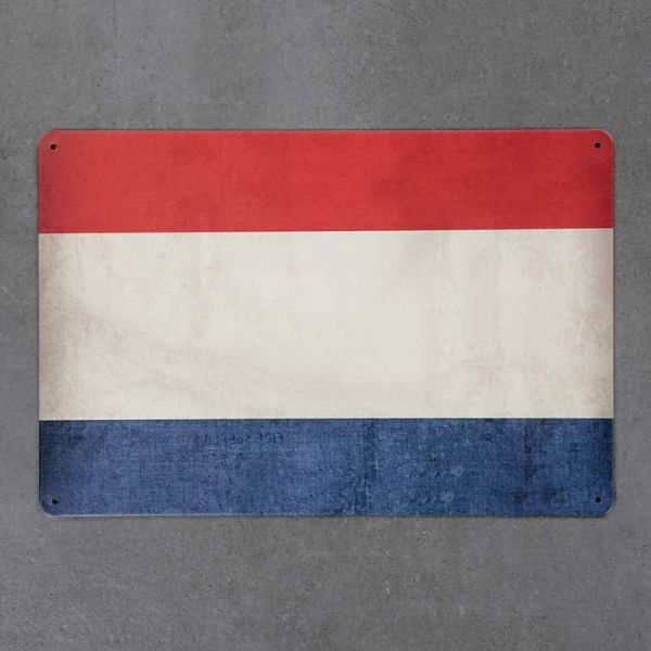 Tabliczka dekoracyjna metalowa FLAGA HOLANDII