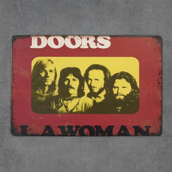 Tabliczka dekoracyjna metalowa DOORS LA WOMAN
