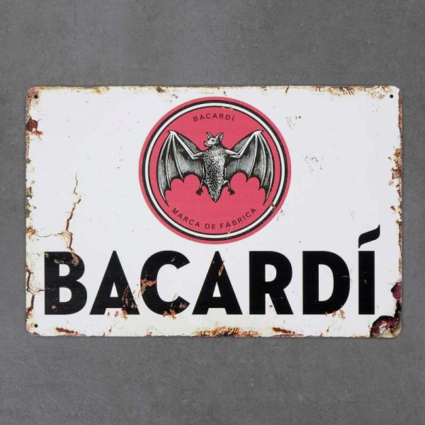 Tabliczka dekoracyjna metalowa BACARDI