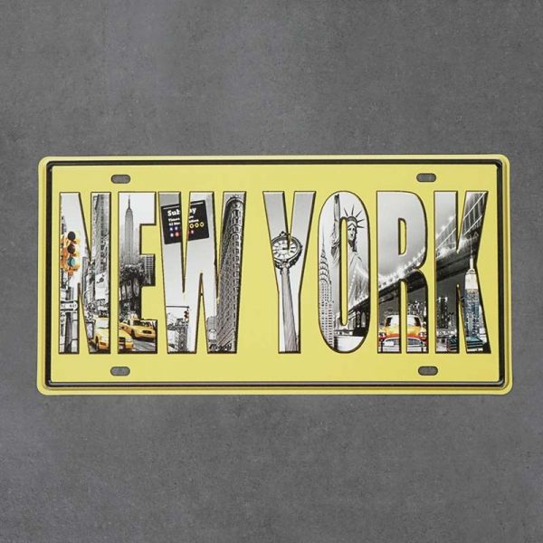 Tabliczka dekoracyjna metalowa NEW YORK