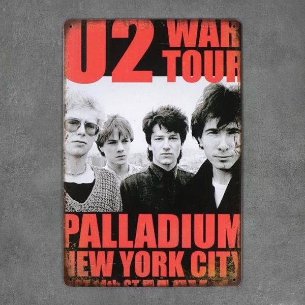 Tabliczka dekoracyjna metalowa U2 WAR TOUR