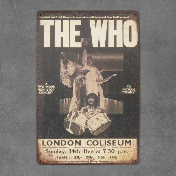 Tabliczka dekoracyjna metalowa THE WHO LONDON