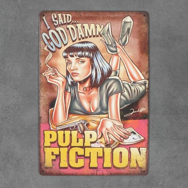 Tabliczka dekoracyjna metalowa PULP FICTION