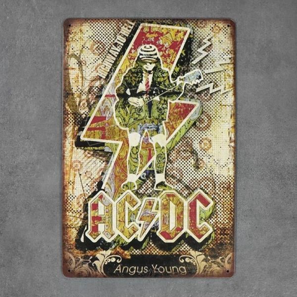 Tabliczka dekoracyjna metalowa AC/DC ANGUS YOUNG
