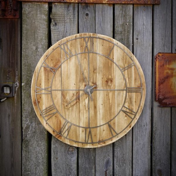 Zegar ścienny drewniany FACTORY SOSNA