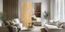 Drewniane drzwi przesuwne – nie tylko do rustykalnych wnętrz