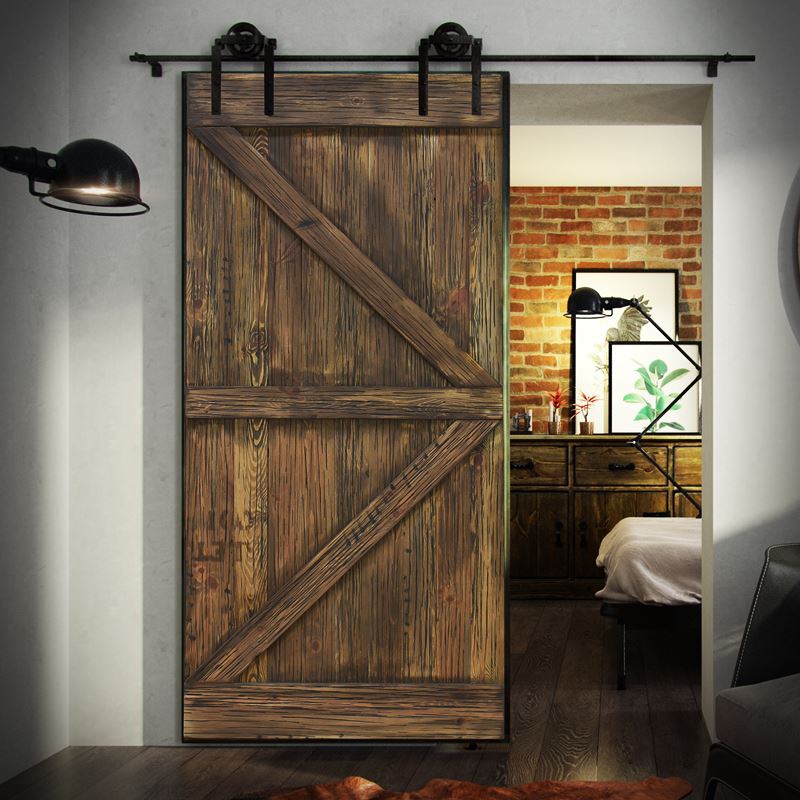 drzwi drewniane w ramie stalowej