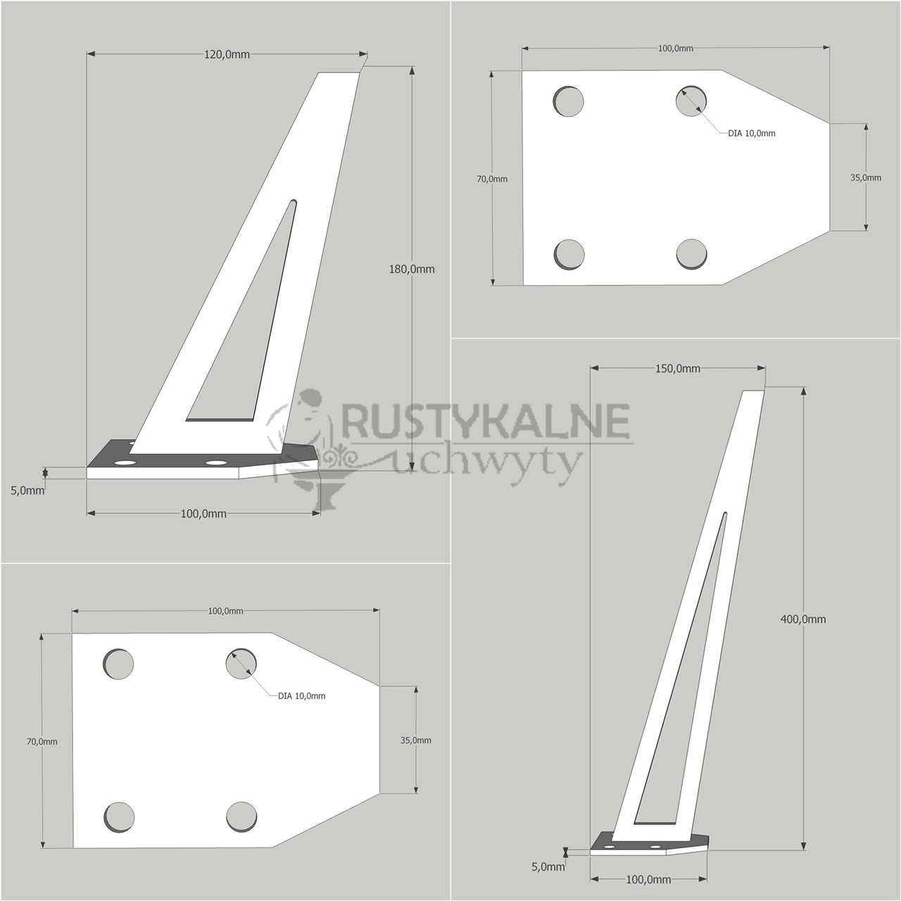 schemat nogi slim rysunek techniczny nogi slim